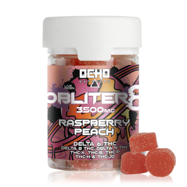 Ocho Extracts - Obliter8 Gummies | 3500mg - Raspberry Peach