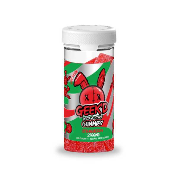 GEEK’D Extracts - Delta 8 + THCP - Gummies 2500mg - Strawberry
