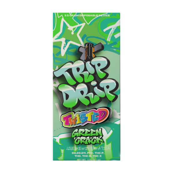 Trip Drip Twisted Disposable Vape | 3.5g - Green Crack - Sativa