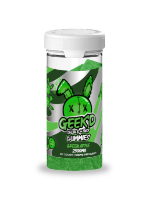 GEEK’D Extracts - Delta 8 + THCP - Gummies 2500mg - Green Apple
