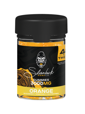 Silverback Hemp Co - 3000mg THC-P + Delta 8 Gummies - Orange