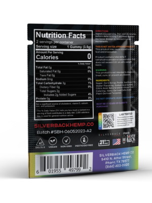 Silverback Hemp Co Delta 8 Dream Drops - Assorted Flavors 2-Pack: Two packs of delectable Delta 8 THC-infused gummies, totaling 200mg, offering a delightful surprise of various mouthwatering flavors for an elevated and relaxing experience.