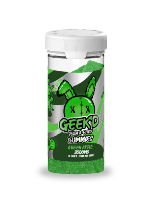 GEEK’D Extracts - Delta 8 + THCP - Gummies 3500mg - Green Apple